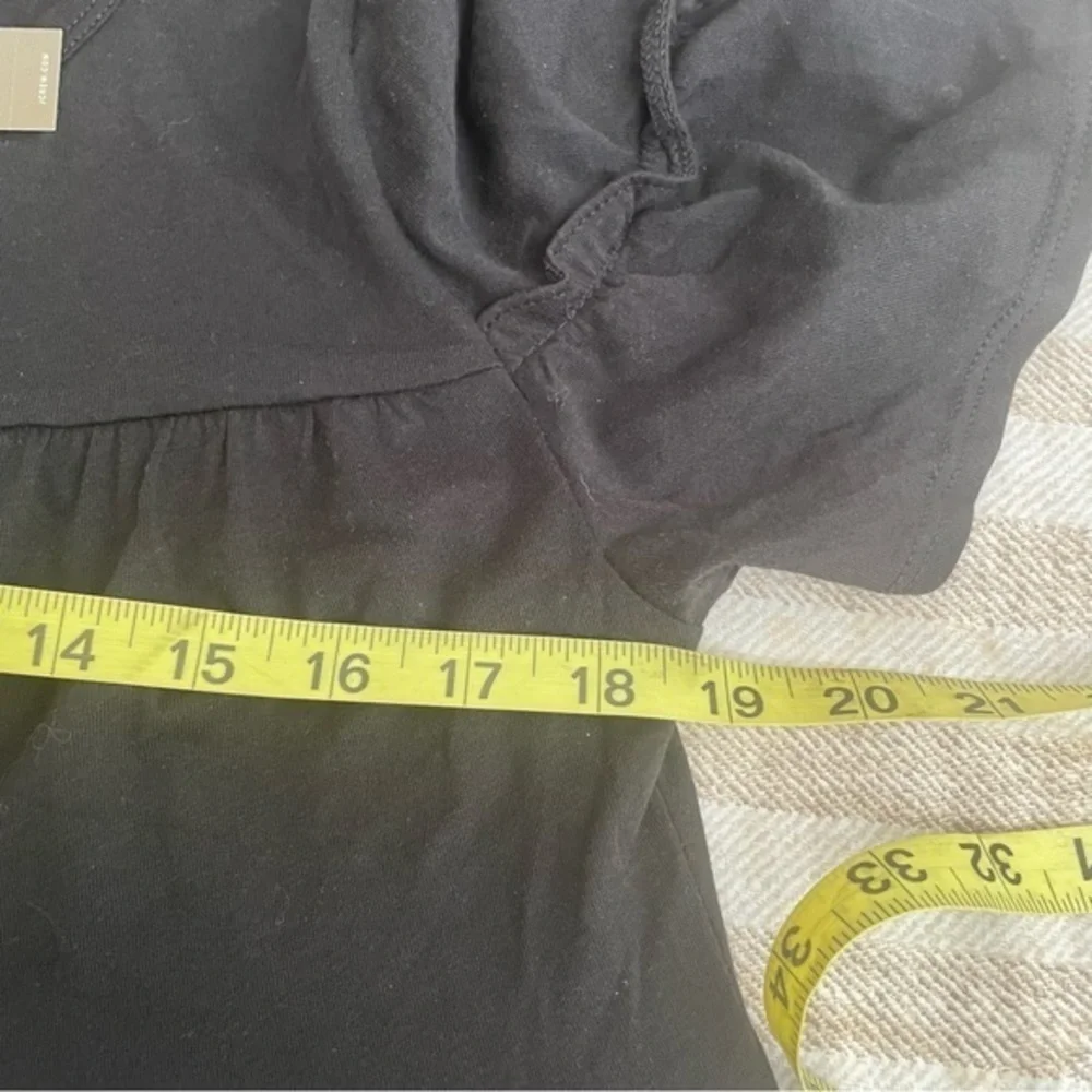 J. Crew‎ broken in tiered mini black cotton dress size M NWT